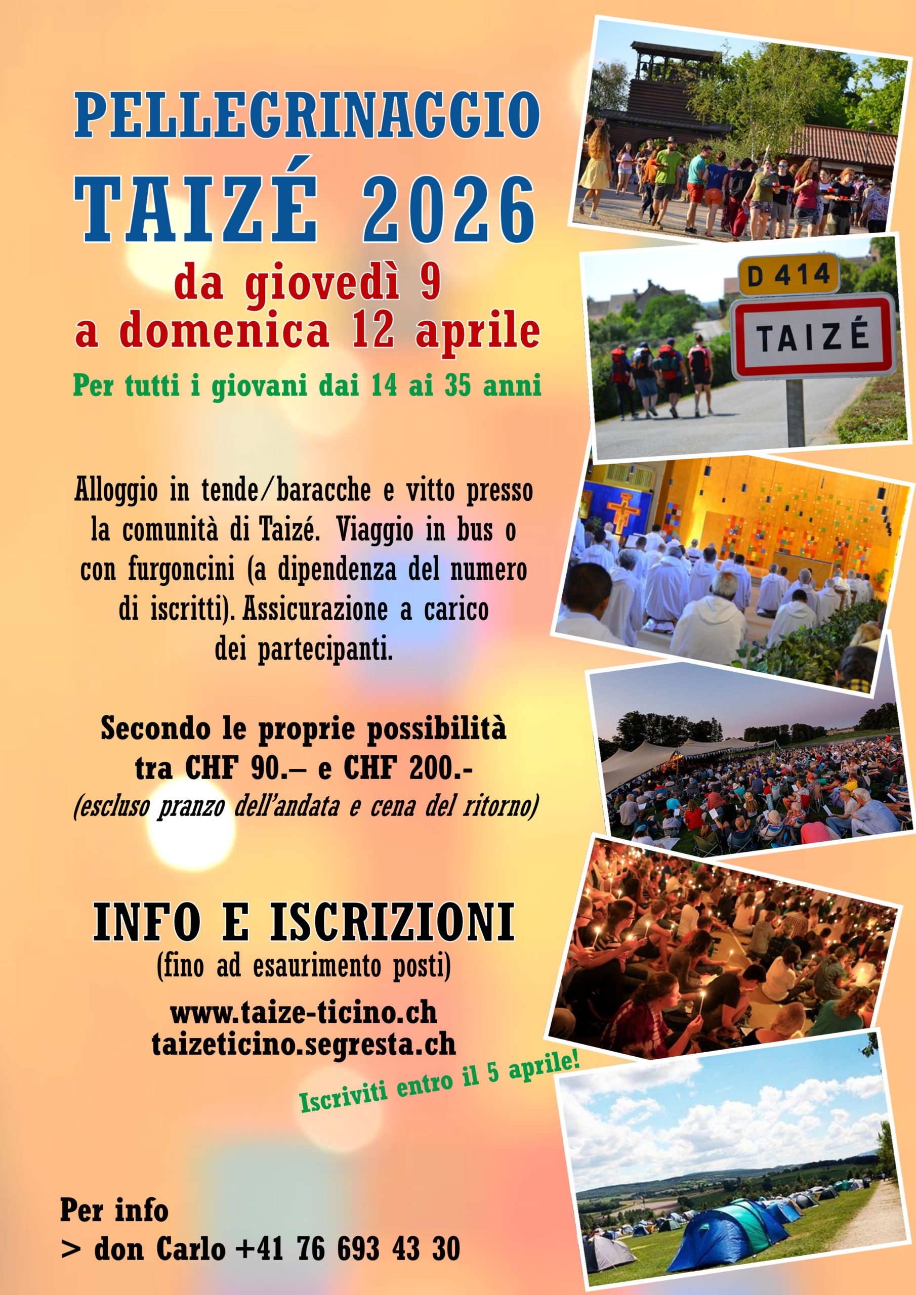 Pellegrinaggio a Taizé 9-12 aprile 2026